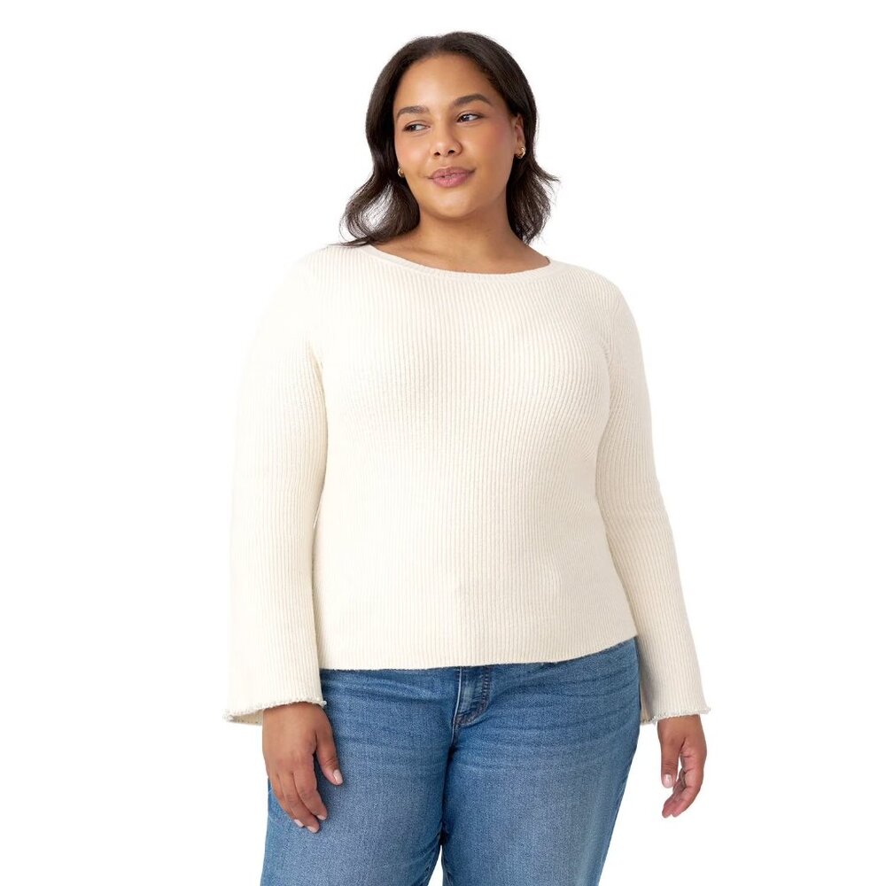 NEW Edited by Hunter McGrady Women's Pearl Trim Sweater 1X